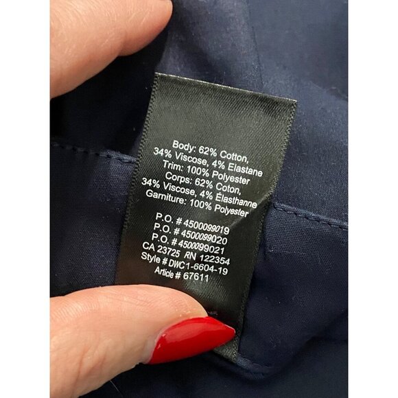 Babaton High Rise Straight Leg Blue Trouser Pants-sz 10 - Picture 7 of 8